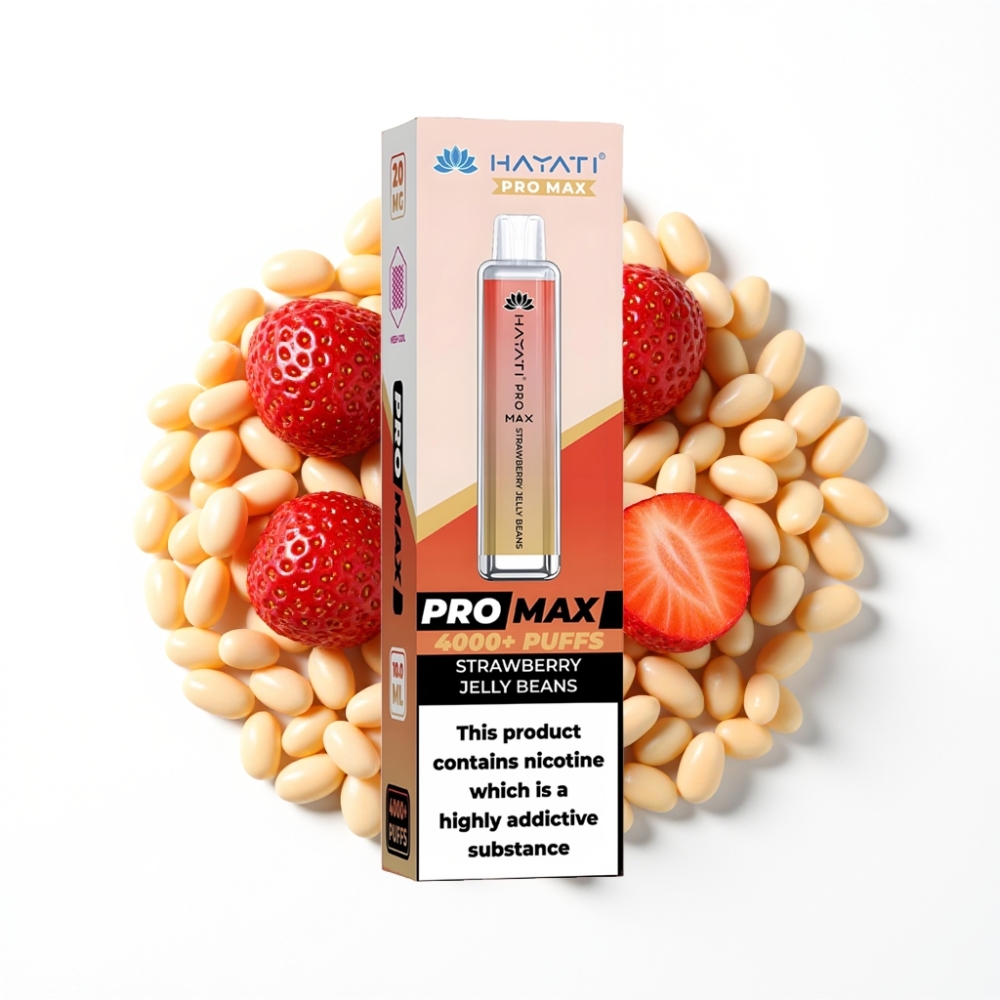 Hayati Pro Max 4000 Puffs Disposable Vape Bonbons à la Gelée de Fraise