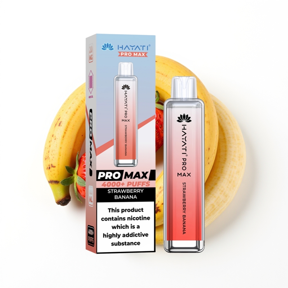 Hayati Pro Max 4000 Puffs Disposable Vape Fraise Banane