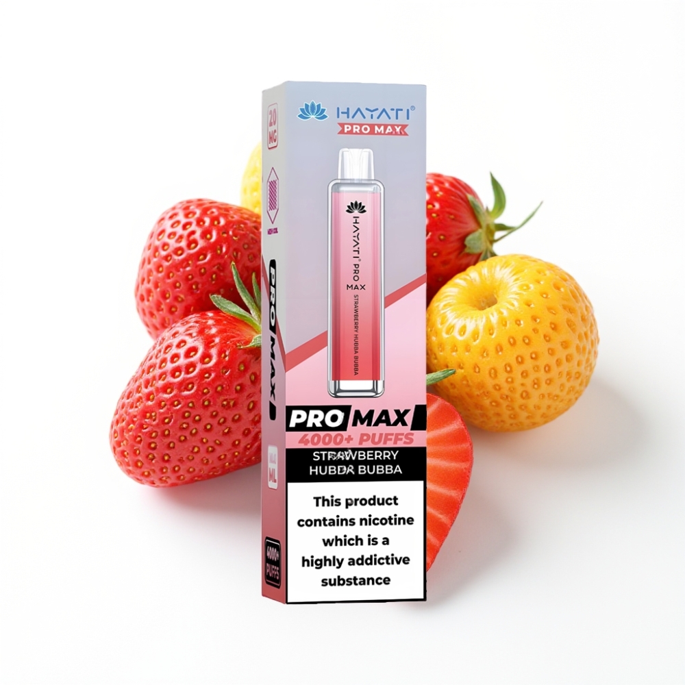 Hayati Pro Max 4000 Puffs Disposable Vape Fraise Hubba Bubba
