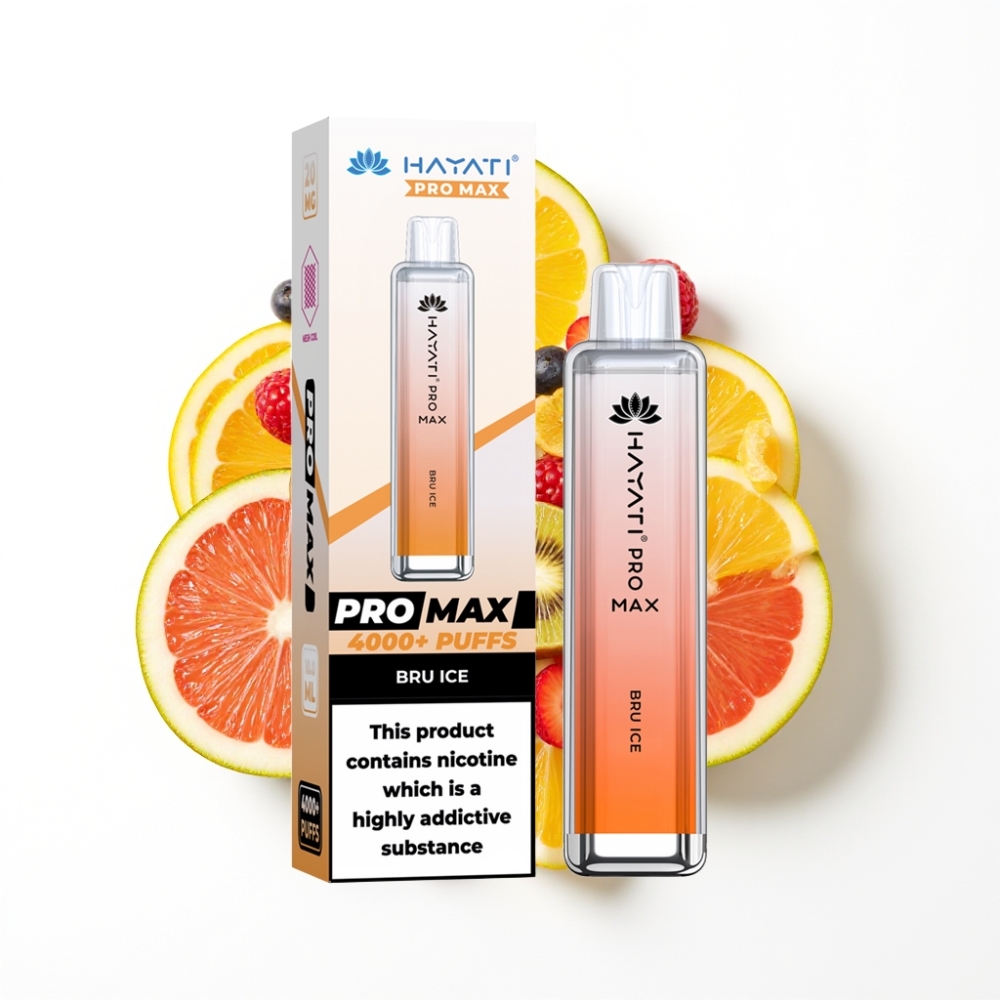 Hayati Pro Max 4000 Puffs Disposable Vape Glace Bru
