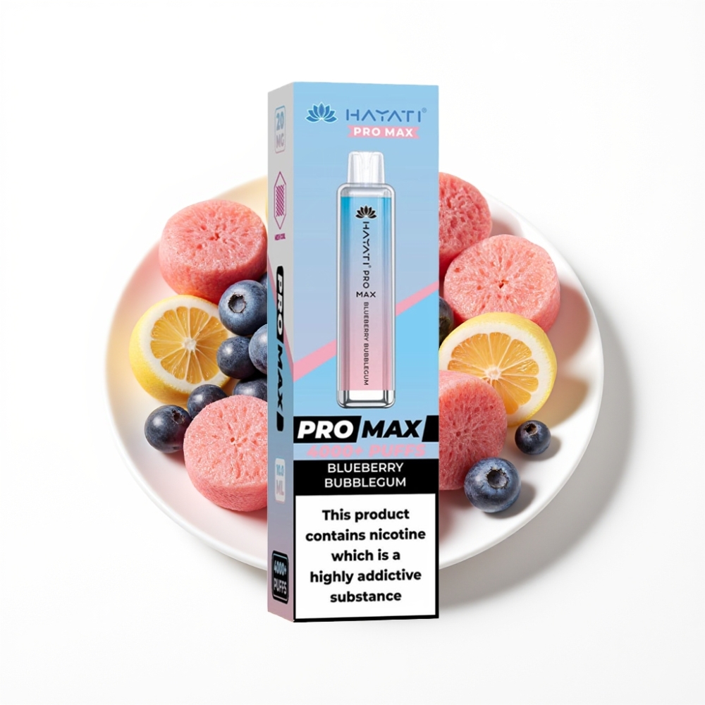 Hayati Pro Max 4000 Puffs Disposable Vape Gomme Ballon à la Myrtille