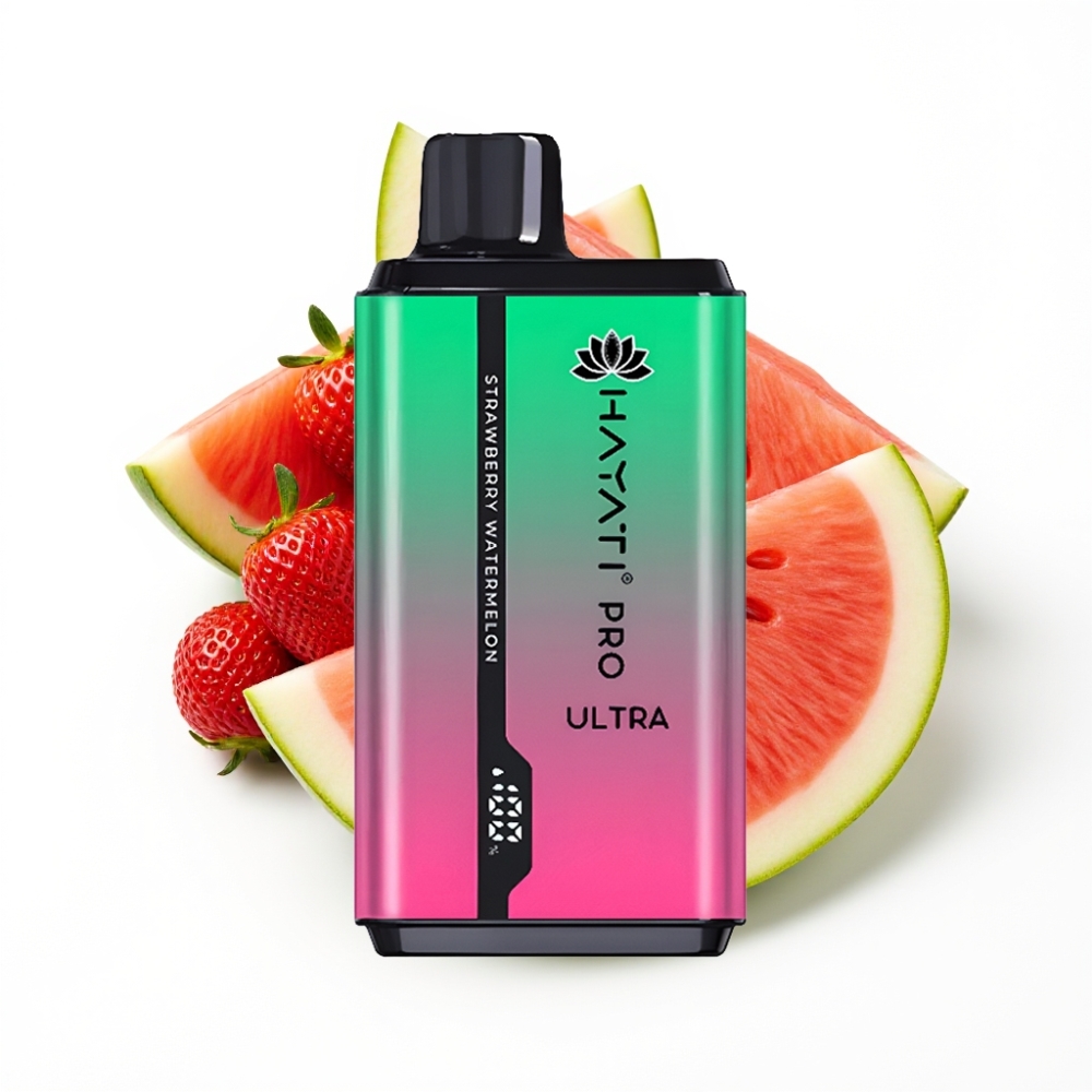Hayati Pro Ultra 15000 Puffs Fraise Pastèque Disposable Vape 2×12ml 2%