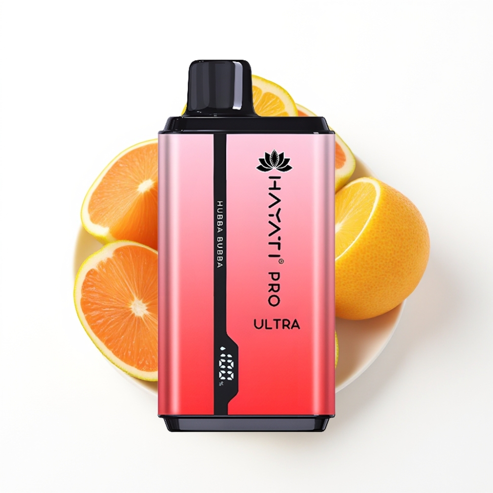 Hayati Pro Ultra 15000 Puffs Hubba Bubba Disposable Vape avec 49 saveurs et 2×12ml de capacité