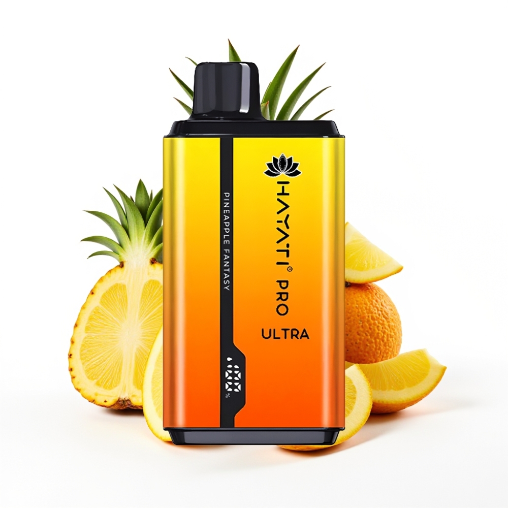 Hayati Pro Ultra 15000 Puffs Vape Fantaisie Ananas avec 49 saveurs et 850mAh