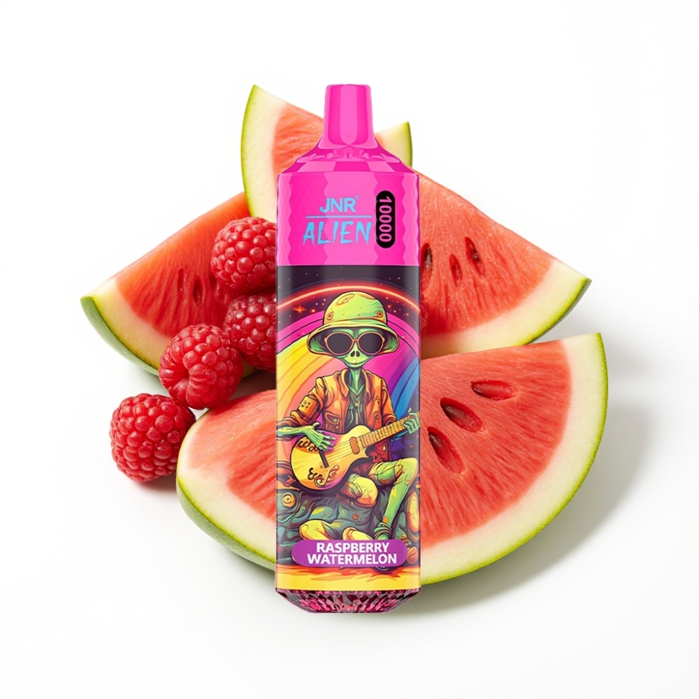 JNR Alien 10000 Puffs Disposable Vape Framboise Pastèque avec LED RGB et Type-C