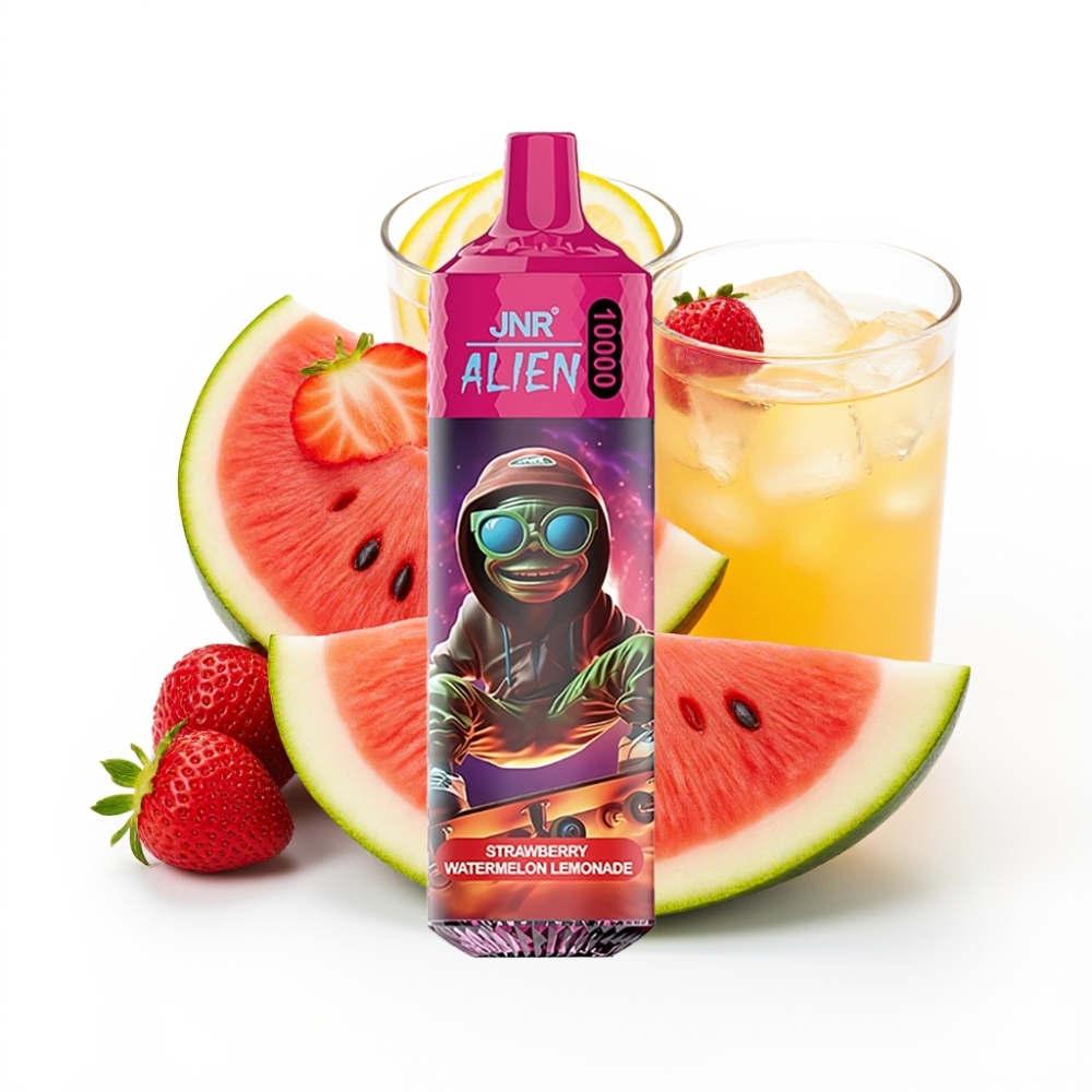 JNR Alien 10000 Puffs Fraise Pastèque Citronnade avec Charge Rapide Type-C et LED RGB