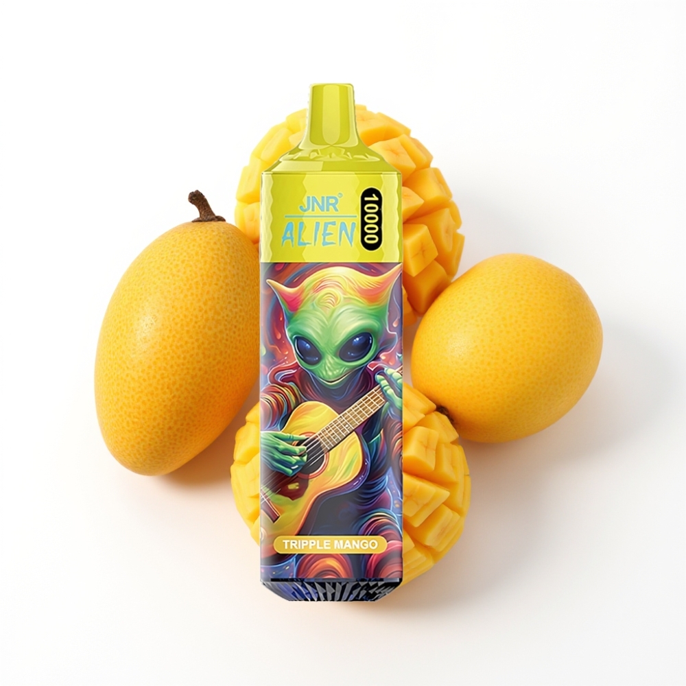 JNR Alien 10000 Puffs Triple mangue Disposable Vape avec LED RGB et charge rapide Type-C