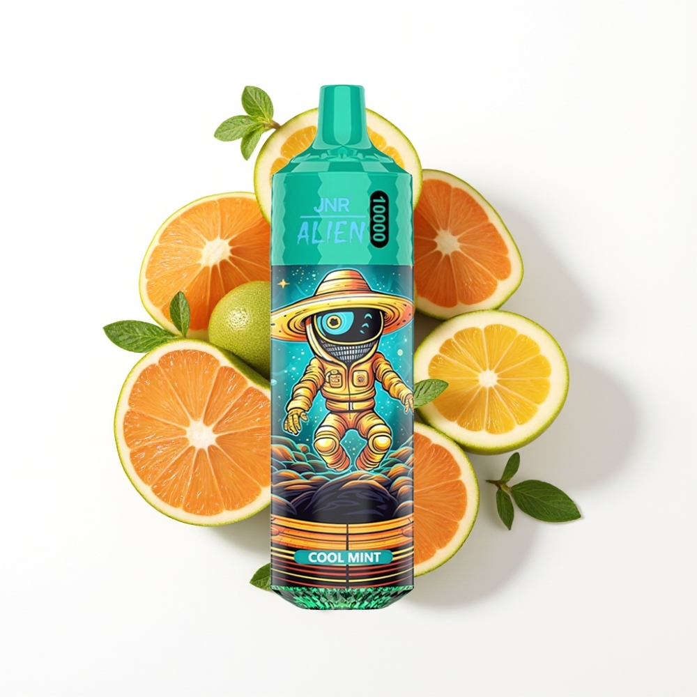 JNR Alien 10000 Puffs Vape Disposable Menthe Fraîche avec LED RGB et Type-C