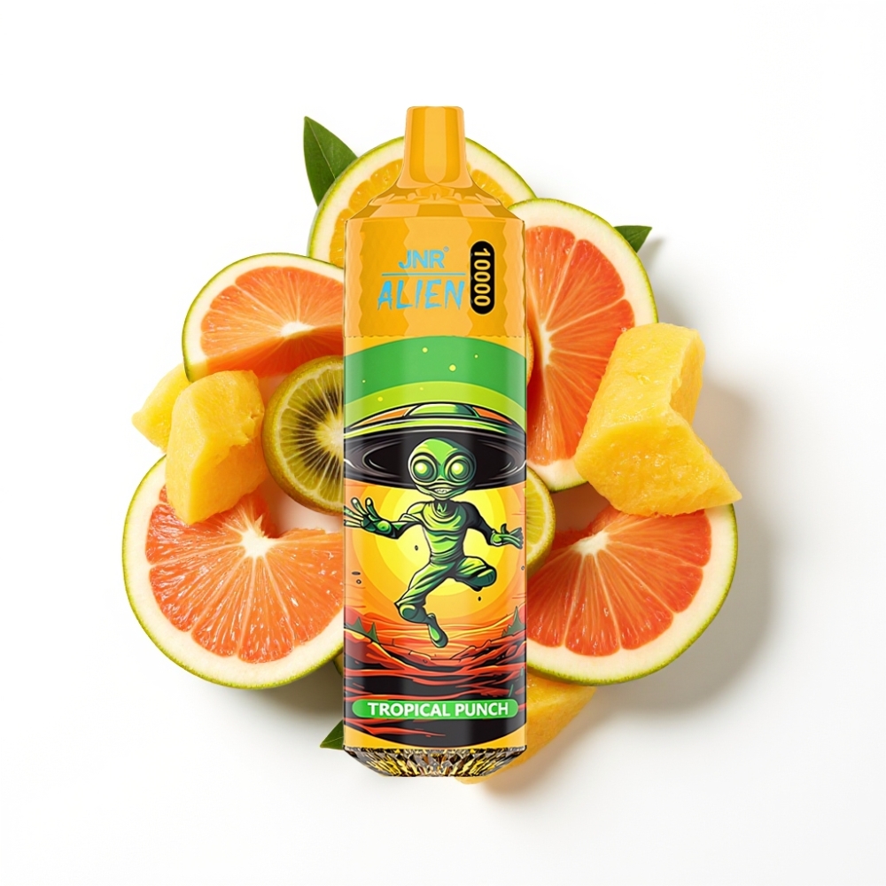 JNR Alien 10000 Puffs Vape Disposable Punch Tropical avec Charge Rapide Type-C et LED RGB