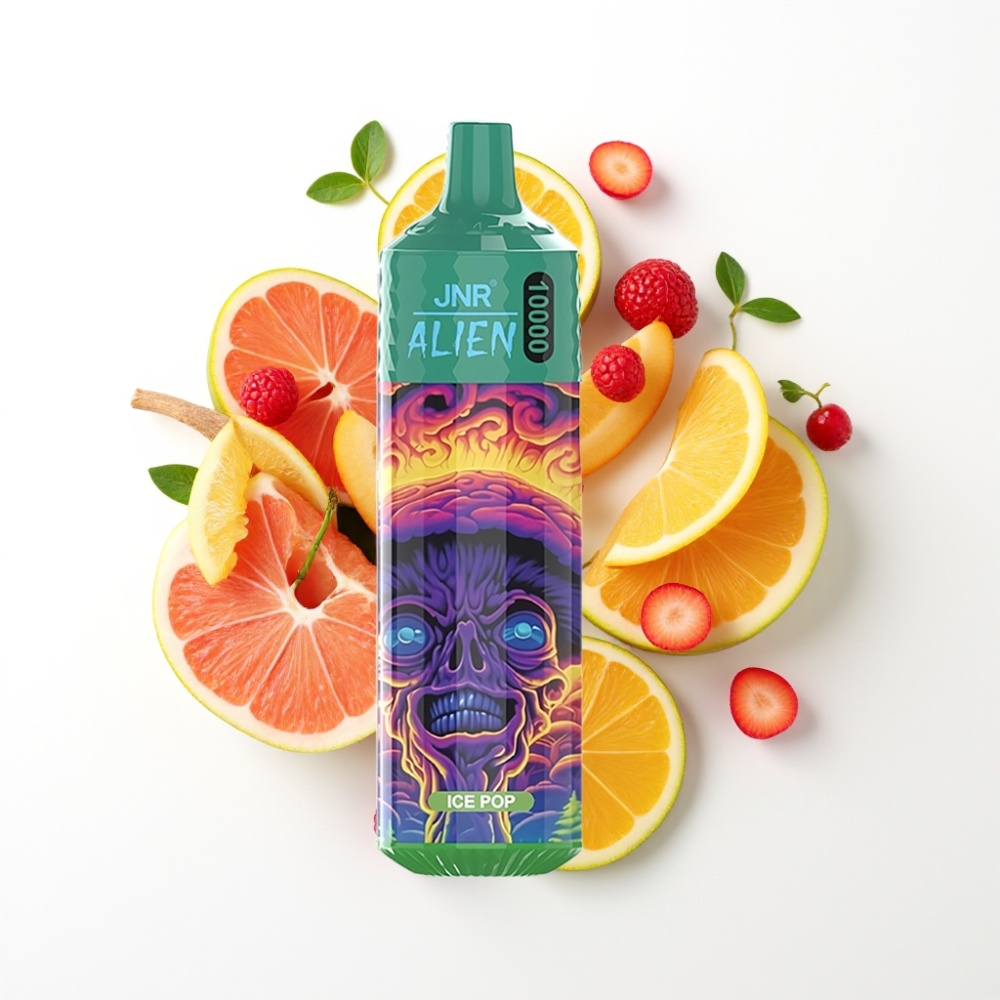 JNR Alien 10000 Puffs Vape Glacé Pop avec LED RGB et Charge Rapide Type-C