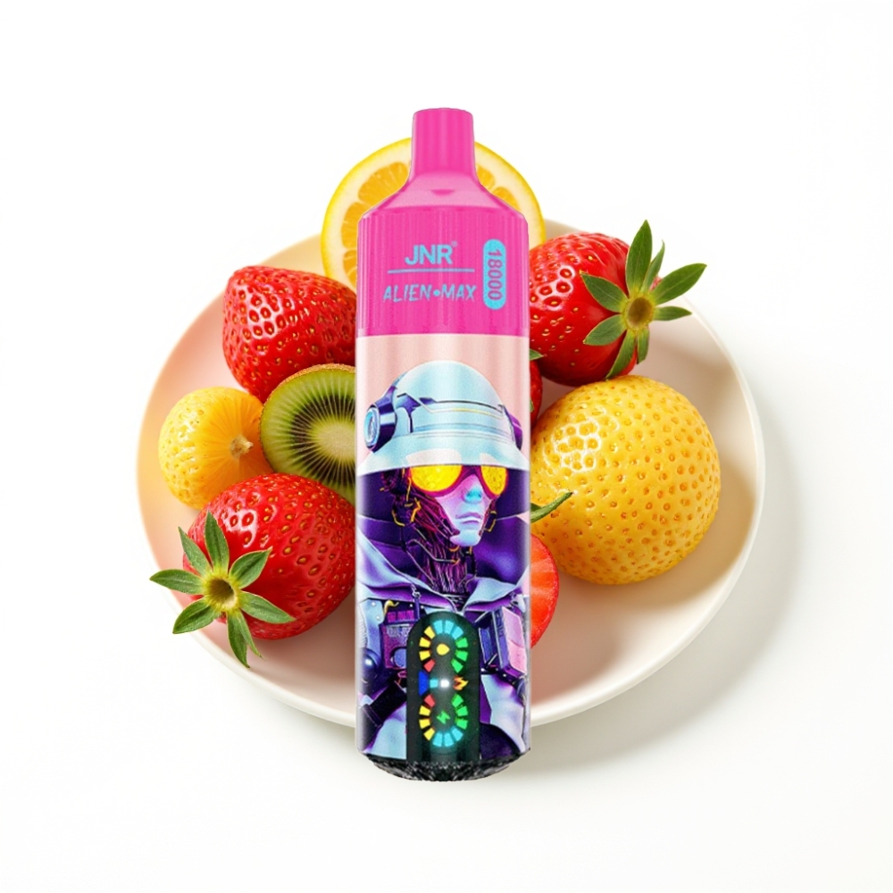 JNR Alien Max 18000 Puffs Fraise Kiwi avec écran LED et batterie 850mAh