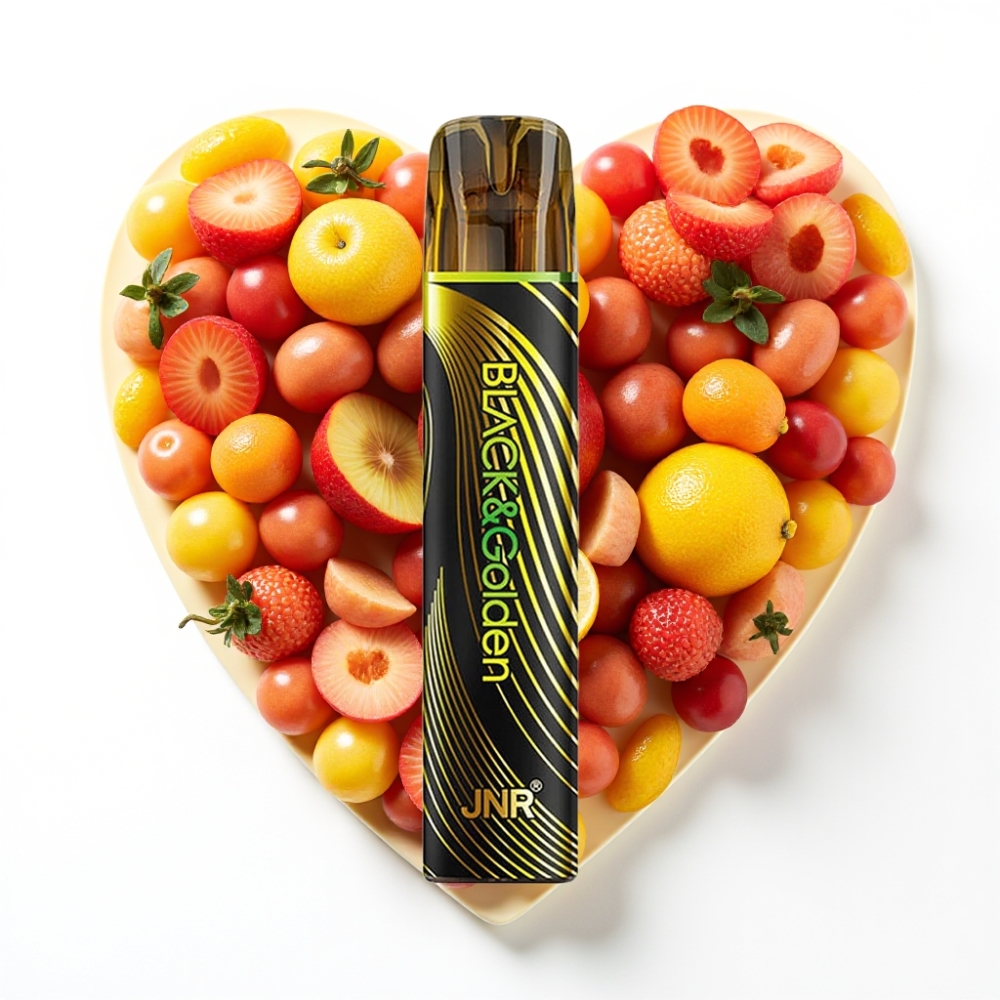 JNR Black&Golden 600+200 Puffs Disposable Vape Amour 419 avec 800 Puffs et 550mAh