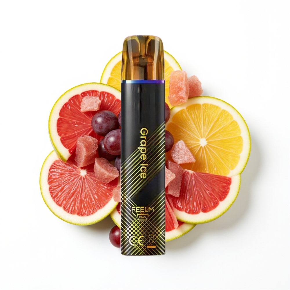 JNR Black&Golden 600+200 Puffs Disposable Vape Glace au Raisin avec 800 Puffs et 550mAh