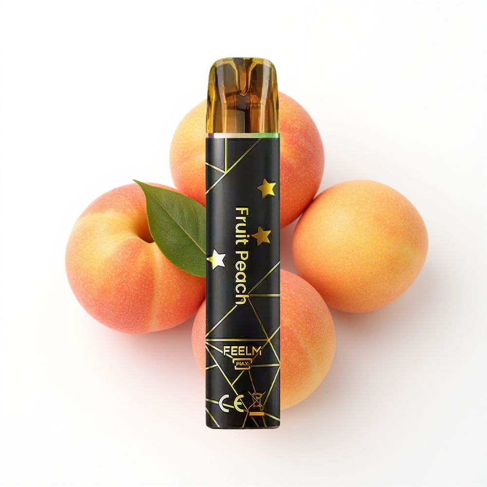 JNR Black&Golden 800 Puffs Disposable Vape Pêche Fruitée avec 550mAh et 2ml