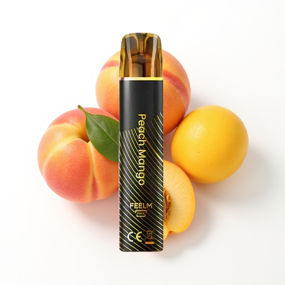 JNR Black&Golden 800 Puffs Disposable Vape Pêche Mangue TPD 550mAh