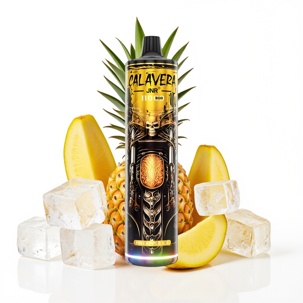 JNR Calavera 11000 Puffs Disposable Vape Ananas Glacé avec Port Type-C et 850 mAh