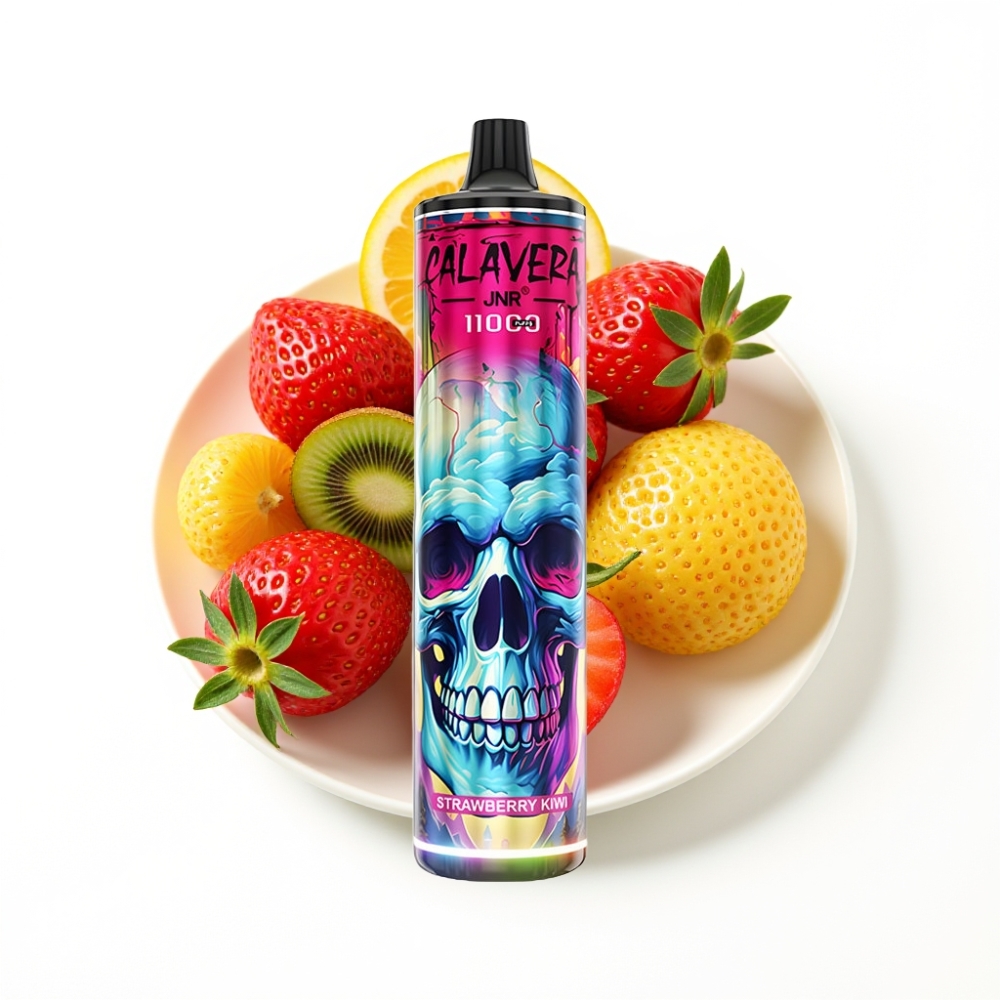 JNR Calavera 11000 Puffs Disposable Vape Fraise Kiwi avec Port Type-C et 850mAh