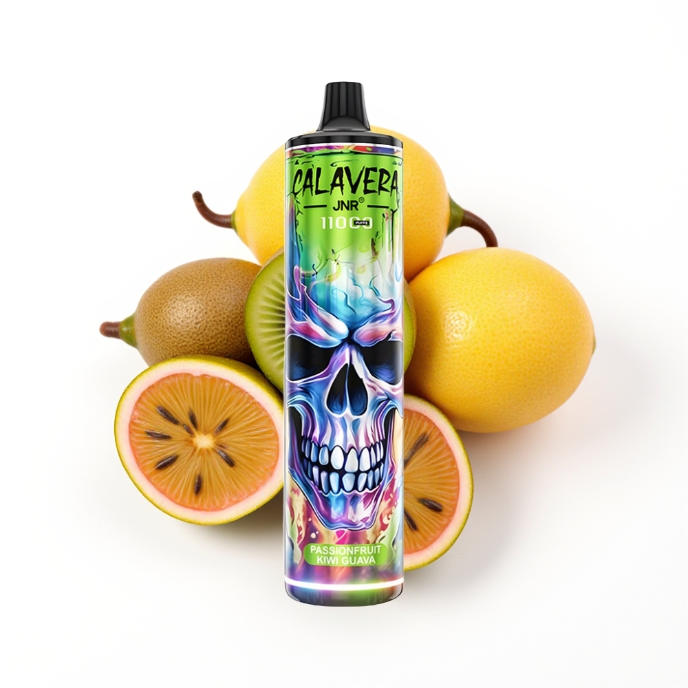 JNR Calavera 11000 Puffs Disposable Vape Fruit de la Passion Kiwi Goyave avec Port Type-C et Batterie 850mAh