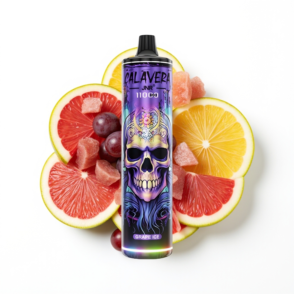 JNR Calavera 11000 Puffs Disposable Vape Glace au Raisin avec Port Type-C et 850 mAh