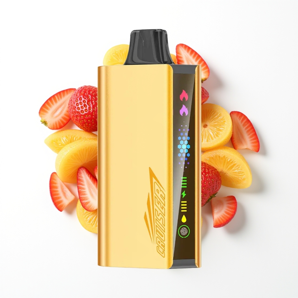 JNR Cruiser 12000 Puffs No-Charge Disposable Vape Fraise Chupa Chups avec Écran Animé et Batterie 3500 mAh