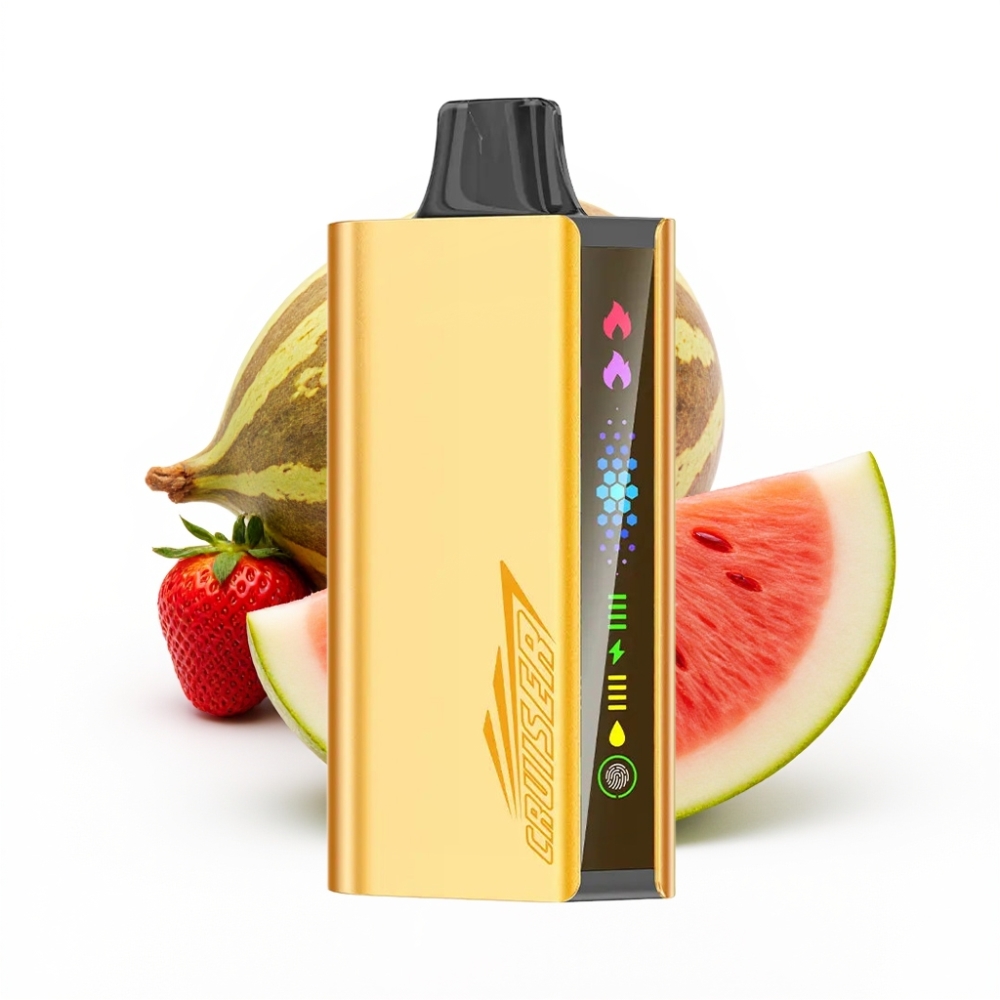 JNR Cruiser 12000 Puffs No-Charge Disposable Vape Fraise Noix de Coco Pastèque avec écran animé et batterie intégrée