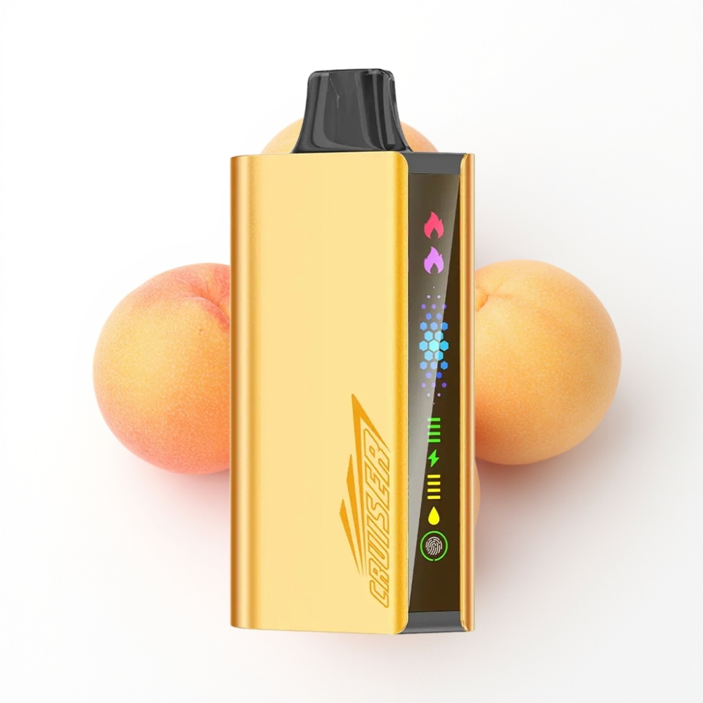 JNR Cruiser 12000 Puffs No-Charge Disposable Vape Glace à la Pêche avec écran animé