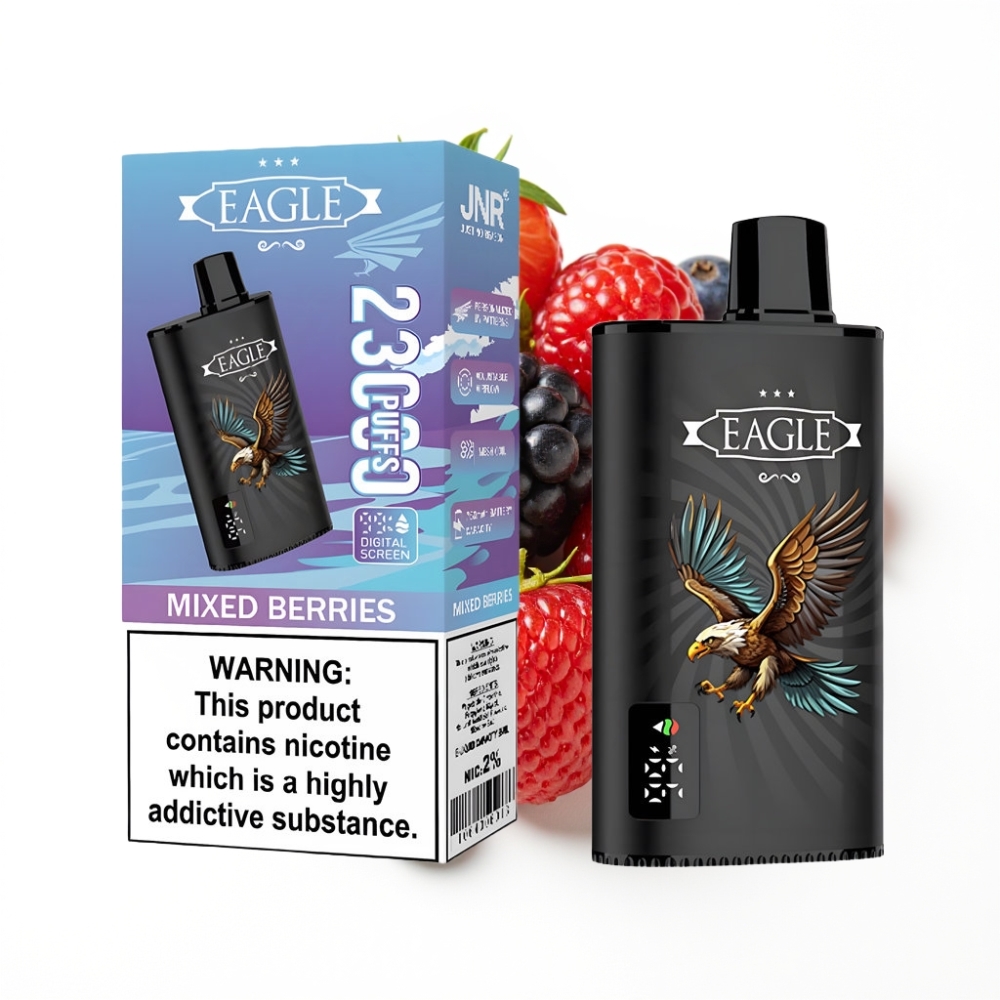 JNR EAGLE Smart 23000 Puffs Disposable Vape Baies Mixtes avec Écran Digital et Bobine Mesh 1.0ohm