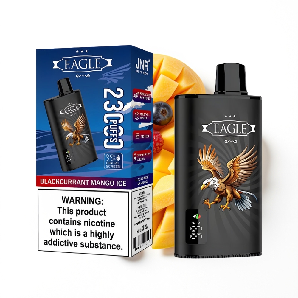 JNR EAGLE Smart 23000 Puffs Disposable Vape Cassis Mangue Glacé avec Écran Numérique et Bobine Mesh 1.0ohm