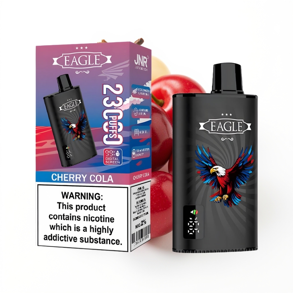 JNR EAGLE Smart 23000 Puffs Disposable Vape Cerise Cola avec écran numérique et batterie 750mAh