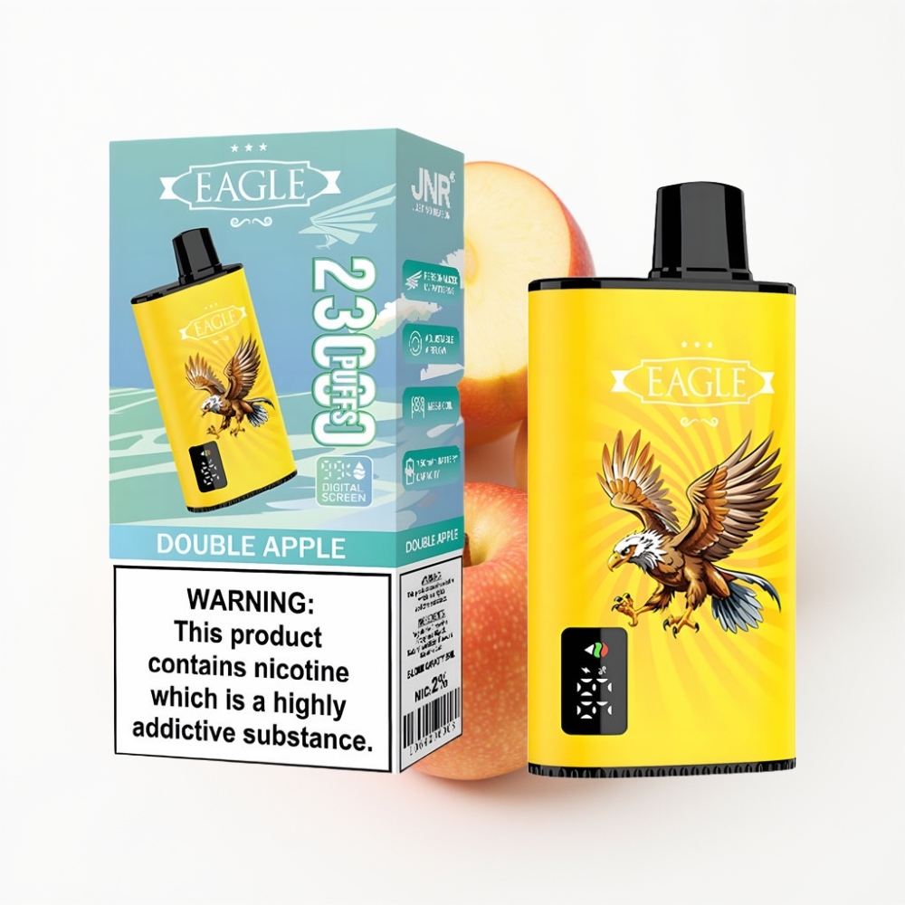 JNR EAGLE Smart 23000 Puffs Disposable Vape Double Pomme avec Écran Numérique et Bobine Mesh 1.0ohm