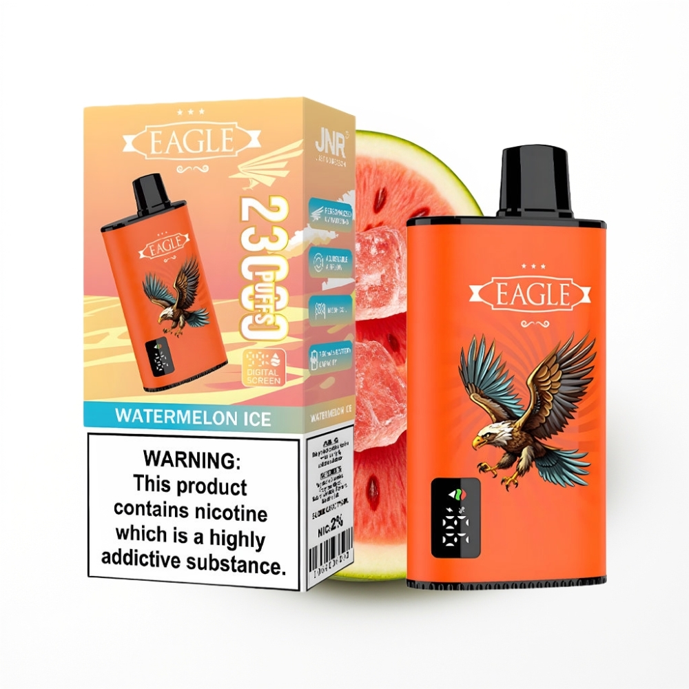 JNR EAGLE Smart 23000 Puffs Disposable Vape Pastèque Glacée avec Écran Numérique et Bobine Mesh 1.0ohm