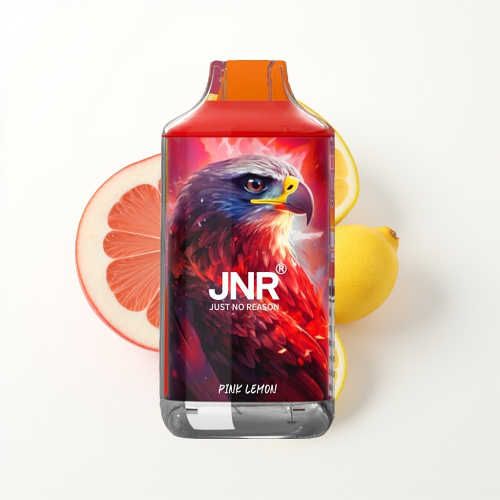 JNR Falcon 16000 Puffs Citron Rose Disposable Vape avec Affichage LED Intelligent et Double Mesh Coil
