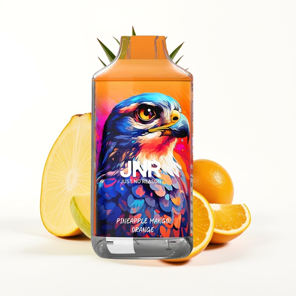 JNR Falcon 16000 Puffs Disposable Vape Ananas Mangue Orange avec 22ml et Dual Mesh Coil