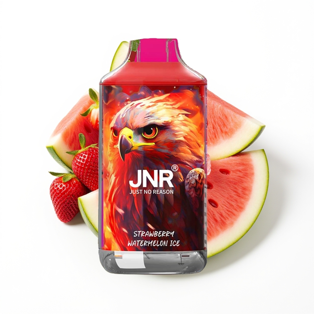 JNR Falcon 16000 Puffs Fraise Pastèque Glacée avec Affichage LED Intelligent et Double Mesh Coil