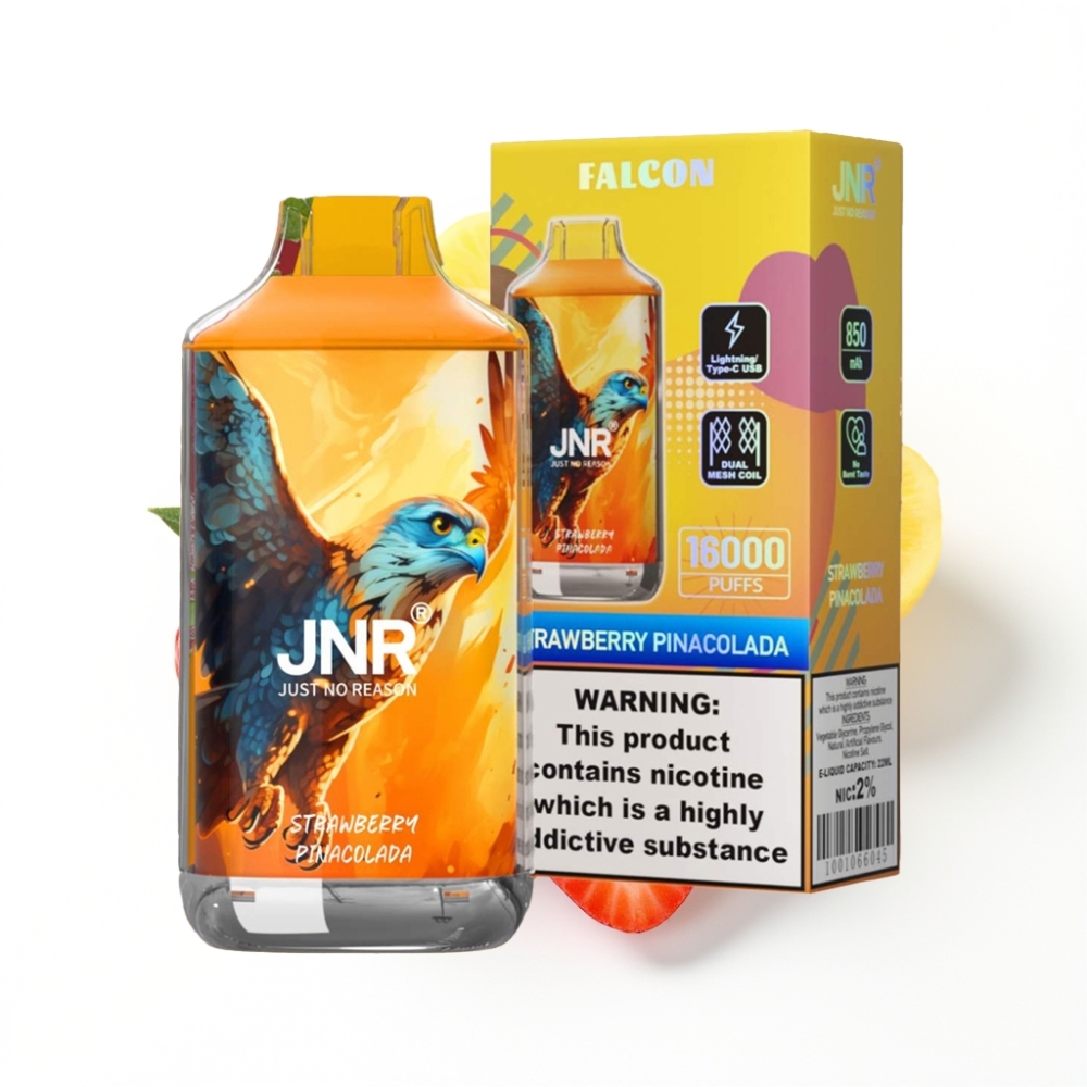 JNR Falcon 16000 Puffs Vape Disposable Fraise Pina Colada avec 850 mAh et 22ml