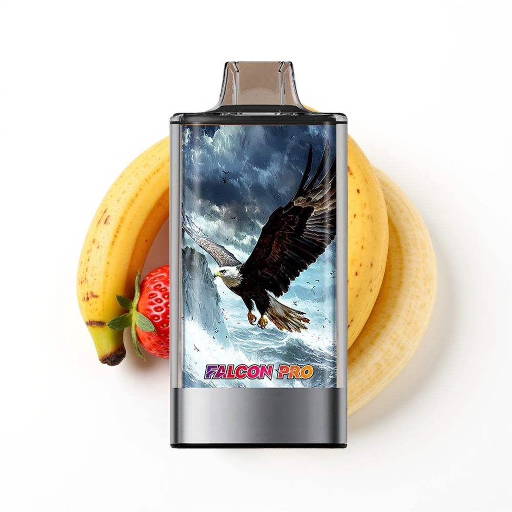 JNR Falcon Pro 28000 Disposable Vape Fraise Banane avec Smart Display et USB Type-C