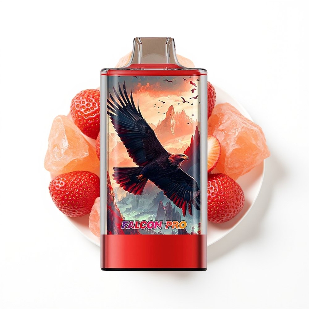 JNR Falcon Pro 28000 Disposable Vape Fraise Glacée avec Smart Display et USB Type-C