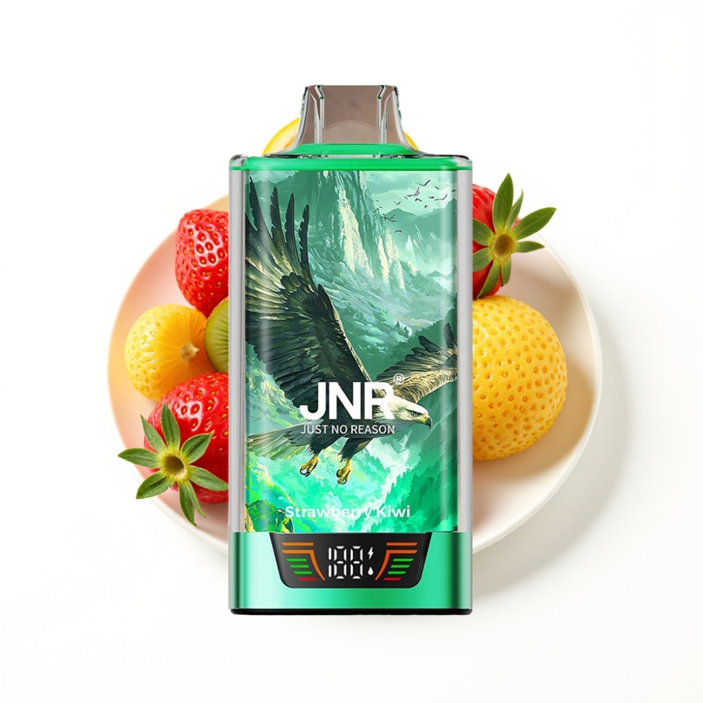 JNR Falcon Pro 28000 Disposable Vape Fraise Kiwi avec 28000 Puffs et USB Type-C