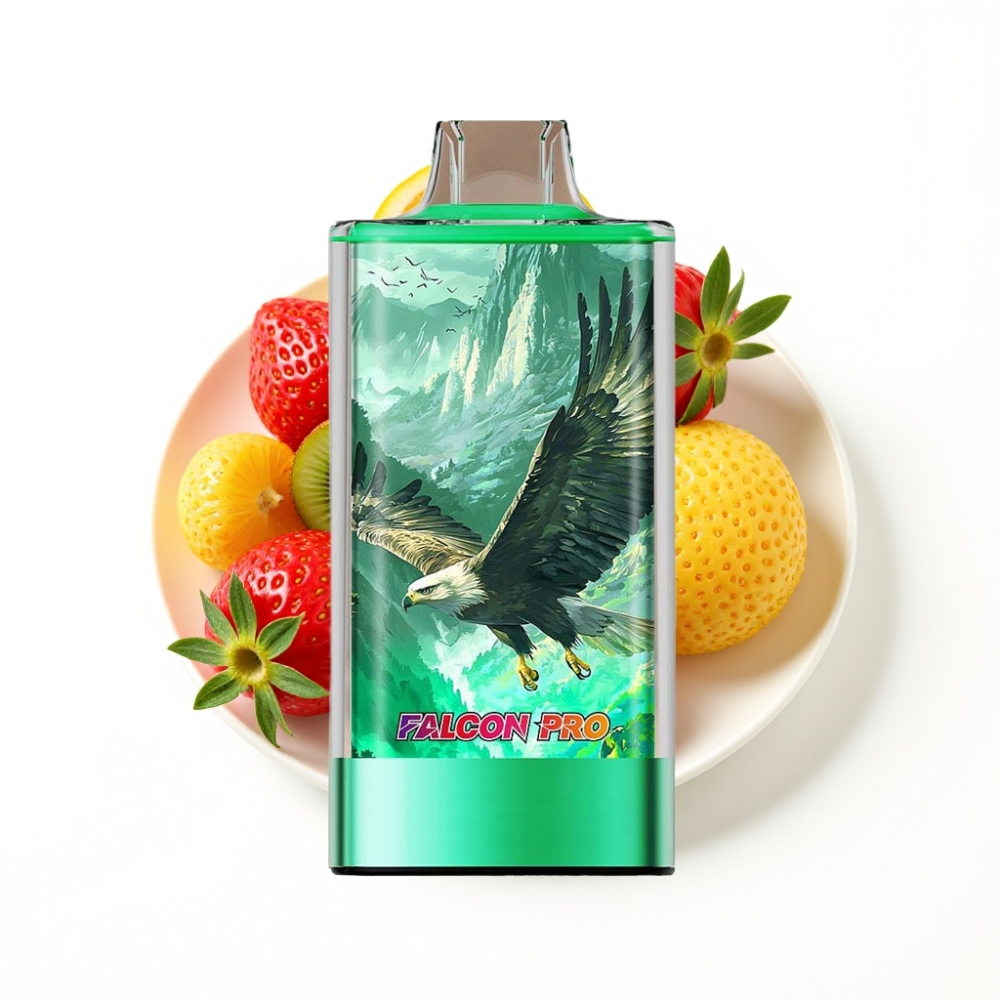 JNR Falcon Pro 28000 Disposable Vape Fraise Kiwi avec 28000 Puffs et USB Type-C