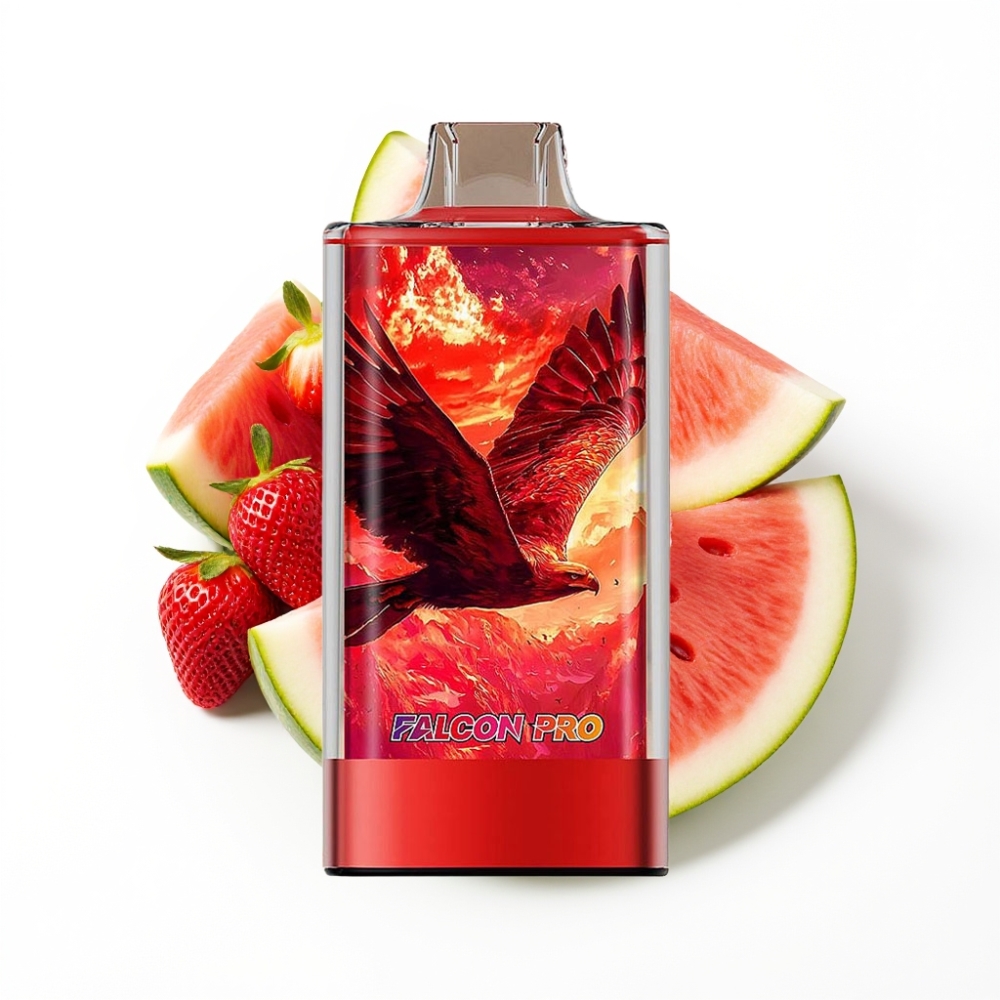 JNR Falcon Pro 28000 Disposable Vape Fraise Pastèque Glacée avec Affichage Intelligent et Bobine Double Mesh