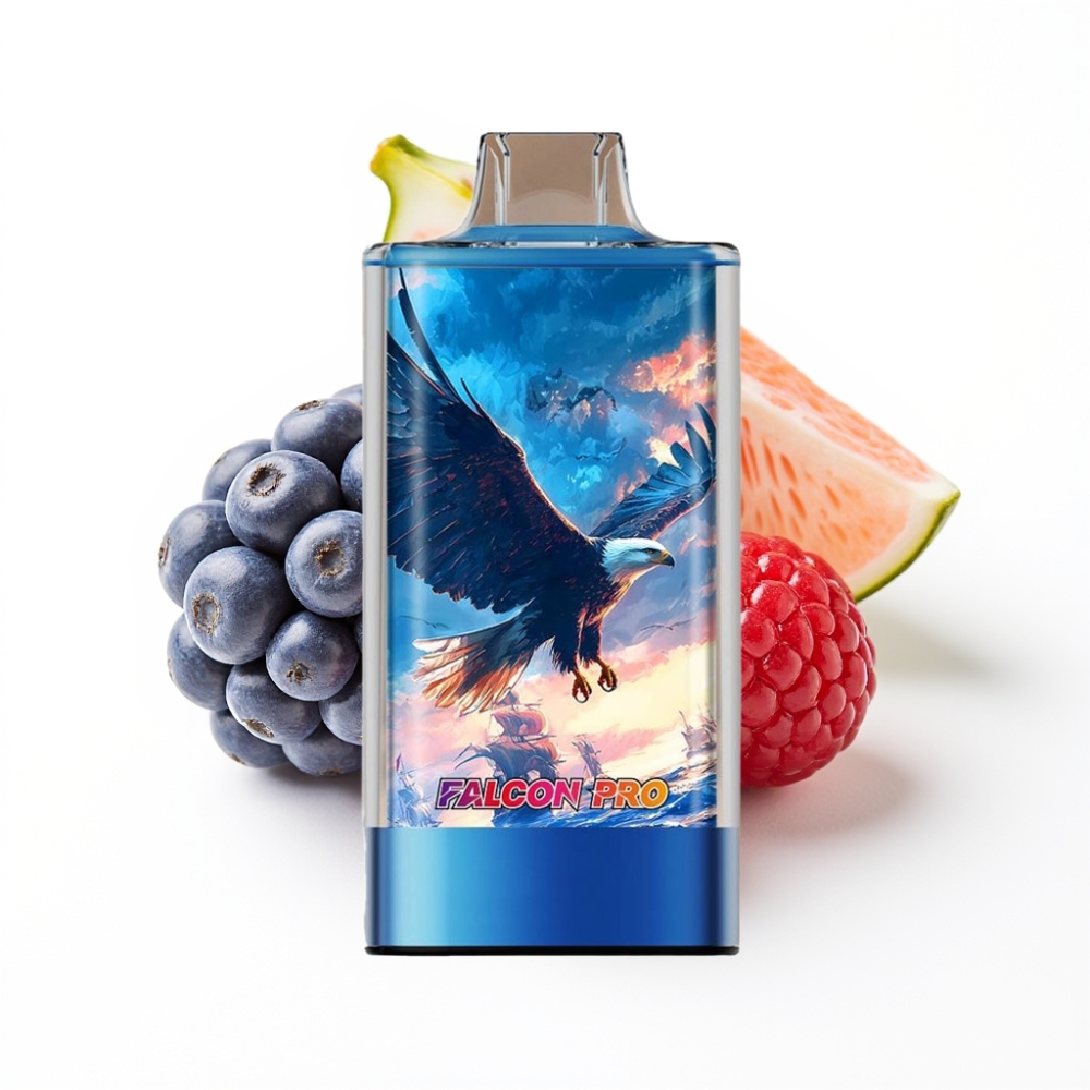 JNR Falcon Pro 28000 Disposable Vape Myrtille Cerise avec 28000 Puffs et USB Type-C