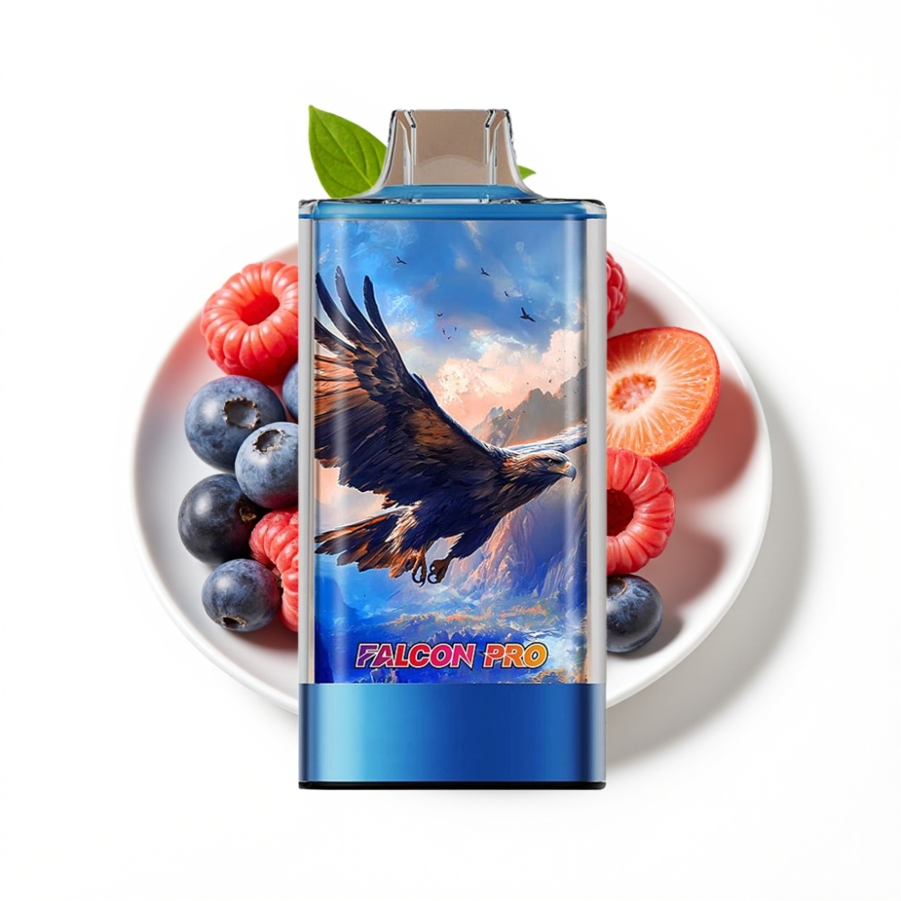 JNR Falcon Pro 28000 Disposable Vape Myrtille Framboise Cerise avec Smart Display et USB Type-C