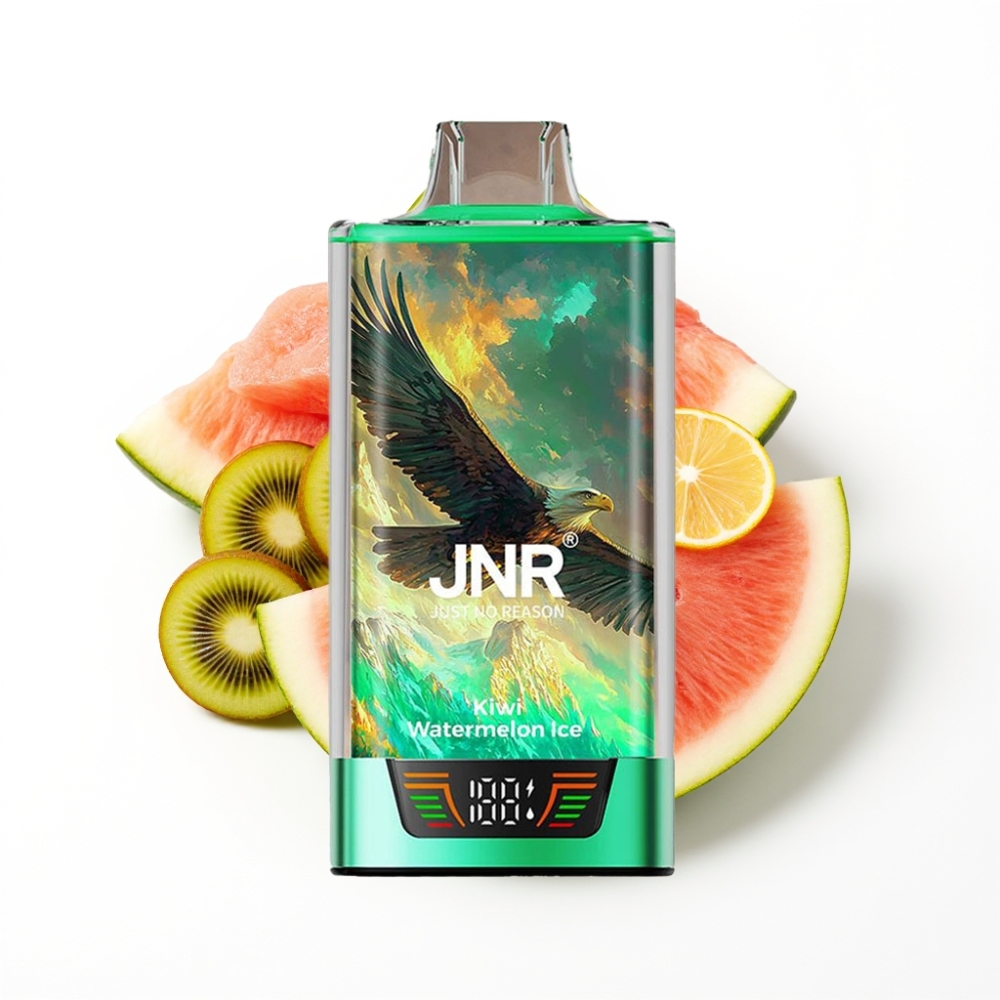 JNR Falcon Pro 28000 Vape Jetable Kiwi Pastèque Glacée avec Affichage Intelligent et USB Type-C