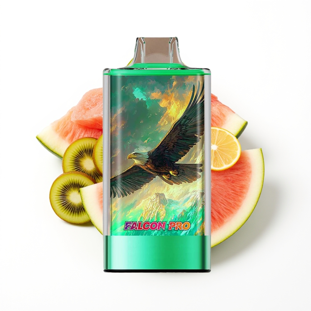 JNR Falcon Pro 28000 Vape Jetable Kiwi Pastèque Glacée avec Affichage Intelligent et USB Type-C