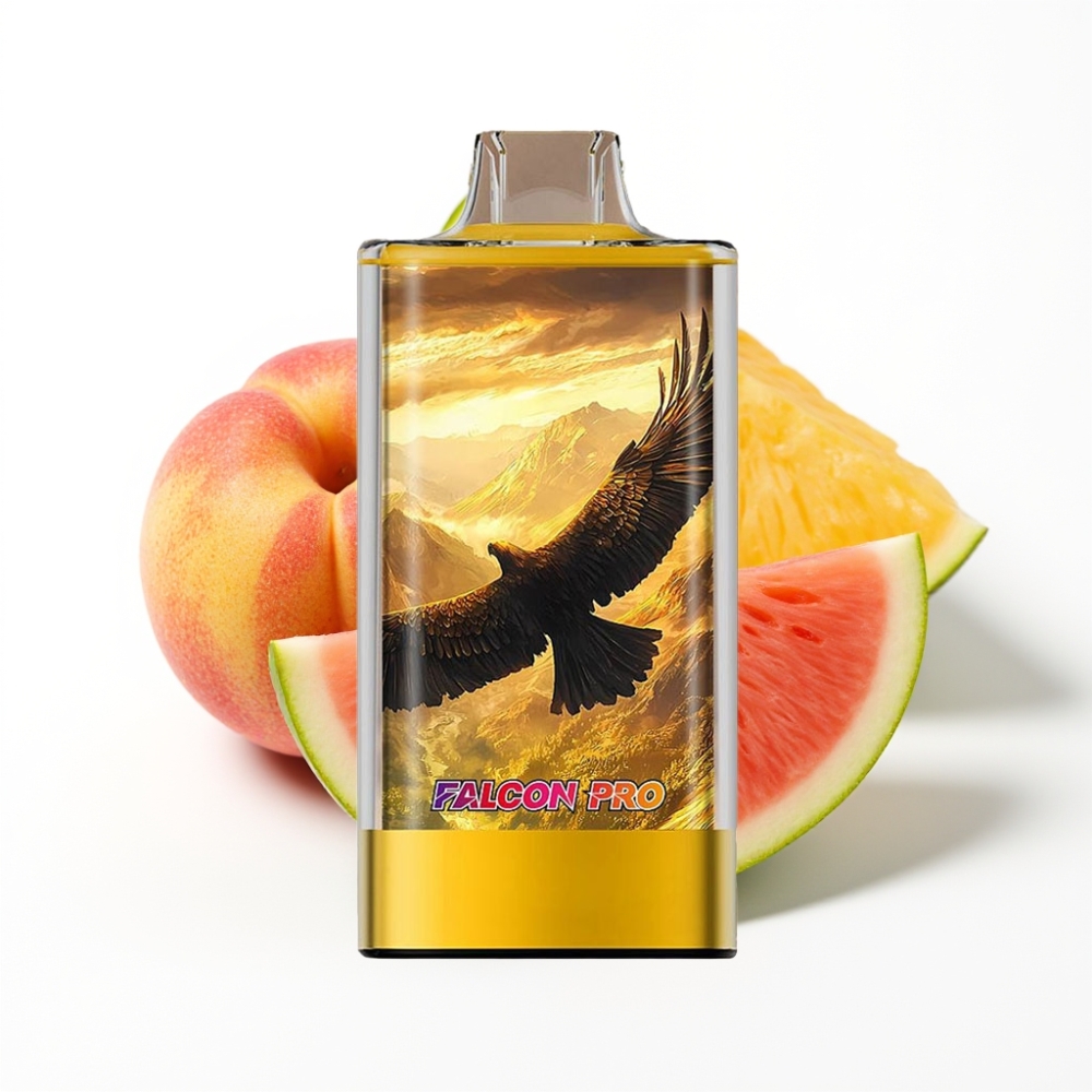 JNR Falcon Pro 28000 Vape Jetable Pêche Mangue Pastèque avec Affichage Intelligent et Double Bobine Mesh