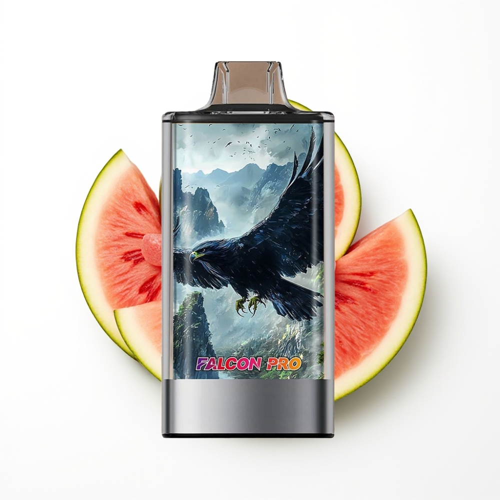 JNR Falcon Pro 28000 Vape Jetable Pastèque Bubblegum avec Affichage Intelligent et Dual Mesh Coil