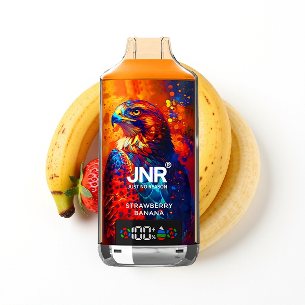 JNR Falcon X 18000 Puffs Fraise Banane avec Affichage Numérique et Charge Rapide Type-C