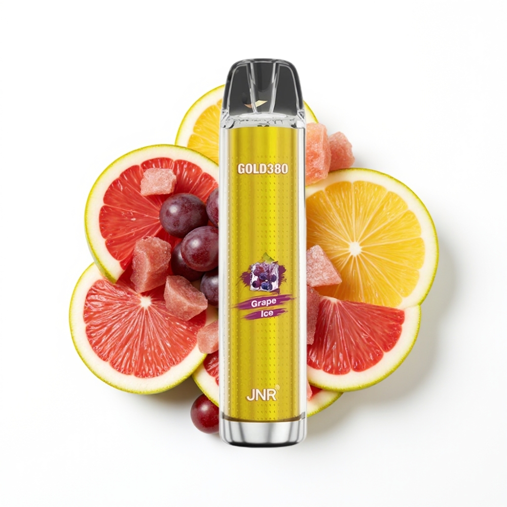 JNR Gold380 6000 Puffs Disposable Vape Glace au Raisin avec Batterie 1500mAh