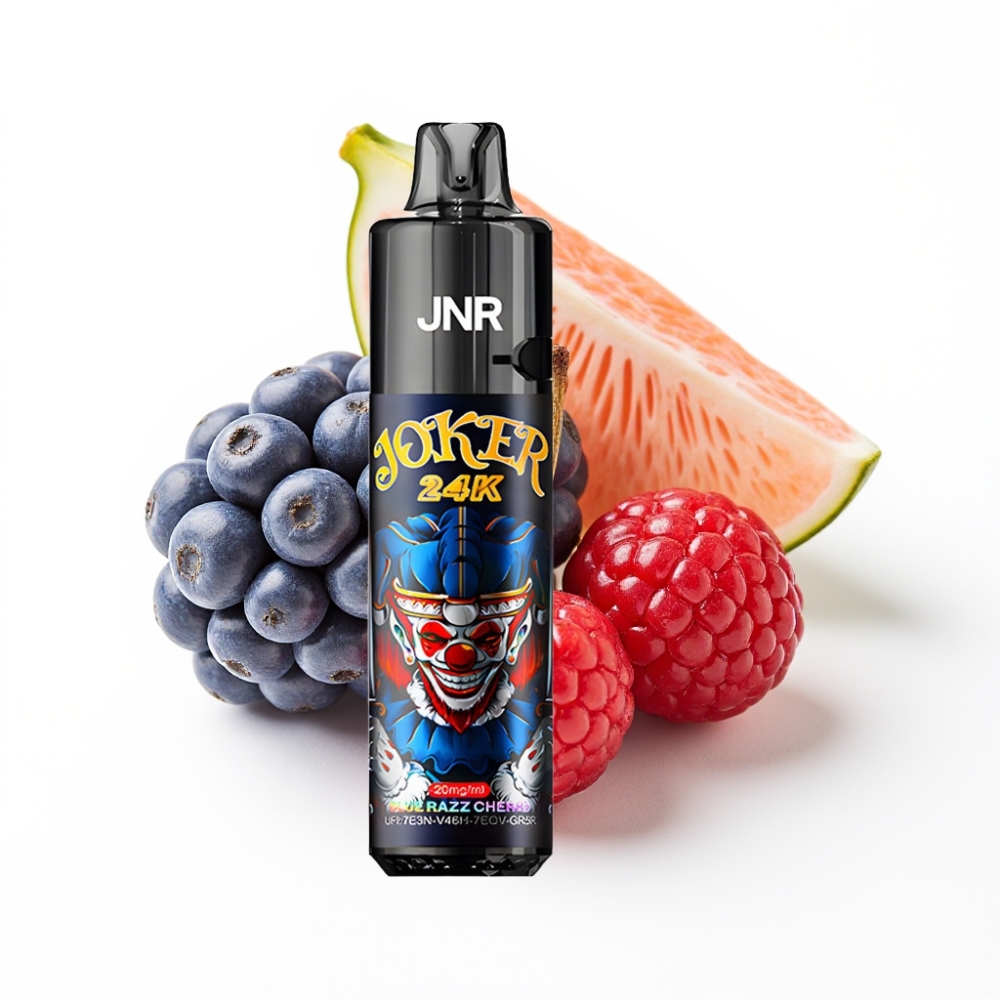 JNR Joker 24K Puffs Disposable Vape Bleu Framboise Cerise avec 24000 Puffs et 2% de nicotine