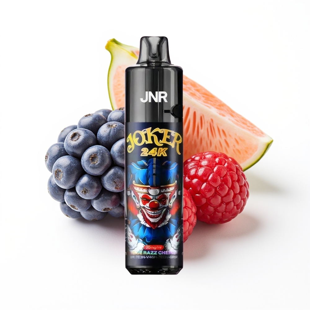 JNR Joker 24K Puffs Disposable Vape Bleu Framboise Cerise avec 24000 Puffs et 2% de nicotine